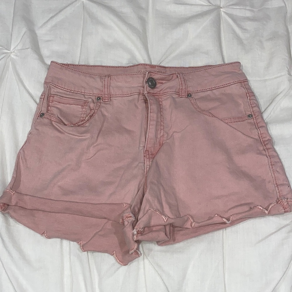 Pink jean shorts size 6